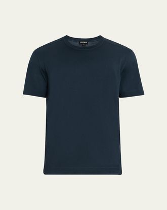 Ermenegildo Zegna｜SHORT-SLEEVED ROUND NECK T-SHIRTS (#U ZEGNA T-Shirt With Round Neck And Short Sleeves in Black for