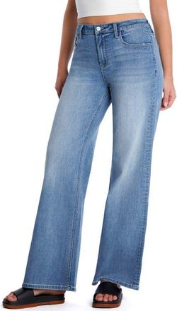 HINT OF BLU Myra Mid Rise Wide Leg Jeans in Mineral Blue at Nordstrom, Size 25