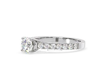 The Diamond Store Natalia Lab Diamond Engagement Side Stone Ring 18KW Gold 2.50CT F/VS1