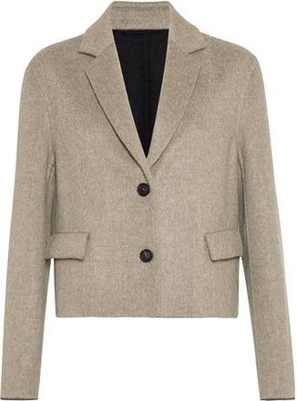 Brunello Cucinelli Hand-crafted cropped blazer in Rope at Nordstrom, Size 38 It