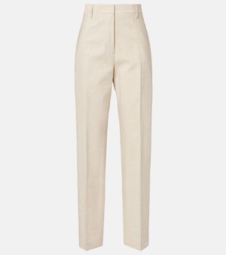 Dries Van Noten Pilar striped cotton-blend wide-leg pants