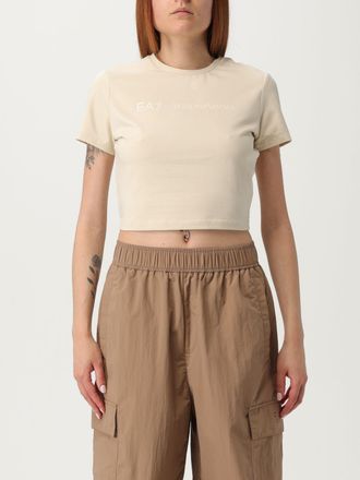 Emporio Armani T-shirt crop in cotone Ea7