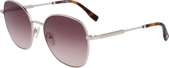 Lacoste L257S 712 Womens Sunglasses Gold Size 56