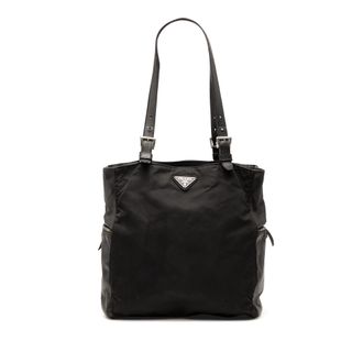Prada Tassentasje met Vitello-afwerking en Tessuto-zakken, tweedehands