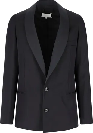 Maison Margiela Black Single-Breasted Virgin Wool Blazer