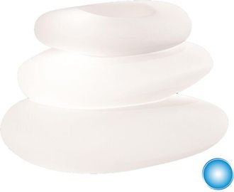 Monacis Macetero L&aacute;mpara Complemento De Decoraci&oacute;n De Resina 75x62x47 Cm Mod. Eden Pot Bright Luz Azul