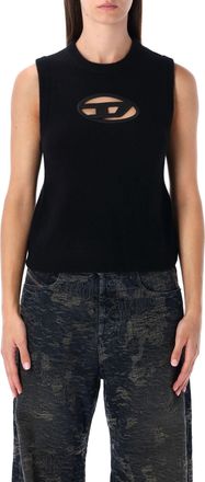 Diesel Womens M-argarin Wool-cashmere Tank Top - Black - Size Medium