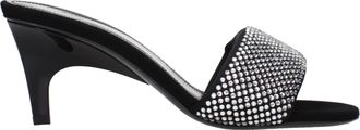 The Attico Black Fabric Stiletto Heel Womens Sandals