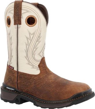 Rocky Womens Rocky Rams Horn RKW0394 Brown Leather Waterproof Work Boots ZAP739