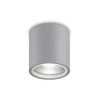 Ideal Lux Plafoniera Moderna Gun Alluminio Grigio 1 Luce Gu10