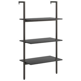 vidaXL Estanter&iacute;a Inclinada De 3 Niveles Negro 64x35x120,5 Cm Vidaxl