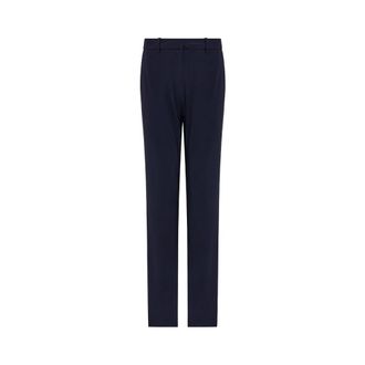 Duno Klassieke Pantalone Cropped Broek - Dames - Vrijetijds broeken - Blauw - XL - Broeken