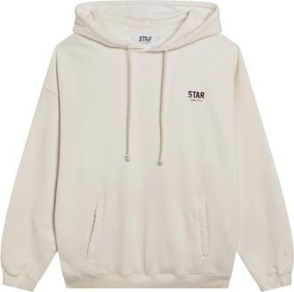 Golden Goose Felpa Hoodie - Heren - Hoodies - Beige - M - Katoen - Hoodies & sweatvesten