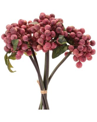 Melrose International Set Of 4 Berry Stem Bundle