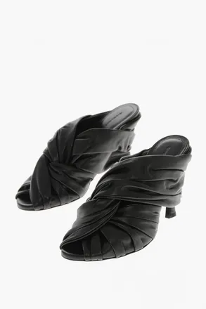 Givenchy Open-Toe Leather Mules TWIST With 10cm Heel Givenchy
