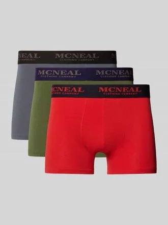 Mc Neal Trunks mit elastischem Bund im 3er-Pack in Metallic Rot, Gr&ouml;&szlig;e XXL