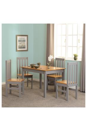 Seconique Ludlow 1+4 Dining Set in Grey
