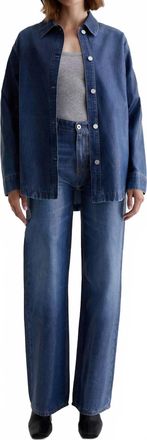 AG - Adriano Goldschmied Kea Denim Jacket In Coated Northern Lights