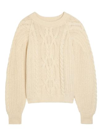 Free People Frankie cable sweater - women - Cotton - S - Neutrals