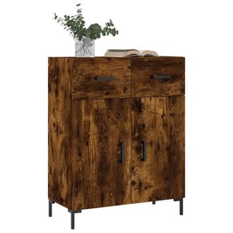 Berkfield Home Sideboard Smoked Oak 69.5x34x90 cm Engineered Wood in Brown