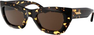 Bottega Veneta Womens Sunglasses Bv1251s Havana Brown Acetate