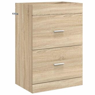 vidaXL Gabinete De Ba&ntilde;o Debajo Del Lavabo Roble Sonoma Vidaxl