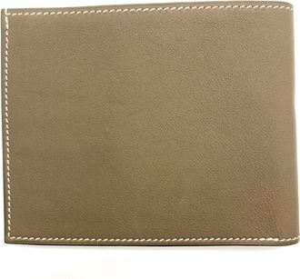 Hermès Citizen Twill Etoupe Gray Leather Wallet (Bi-Fold) (Pre-Owned)
