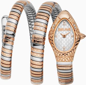 Just Cavalli Womens Snake 316L Stainless Steel Watch - Silver & Gold - One Size