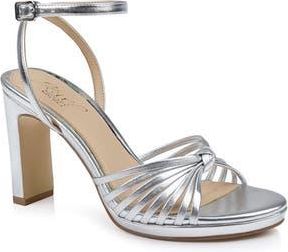 Badgley Mischka Skylar Ankle Strap Sandal in Silver Metallic at Nordstrom Rack, Size 9.5