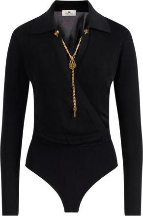 Elisabetta Franchi Mujer, Camisetas, Negro, Talla: L