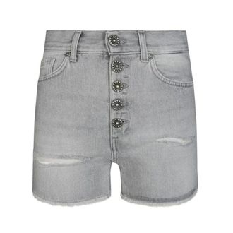 Dondup Shorts - Dames - Denim shorts - Grijs - W28 - Katoen - Korte Broeken