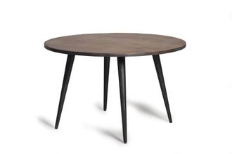 Giner&Colomer Mesa de comedor en madera acacia natural y patas de metal negro