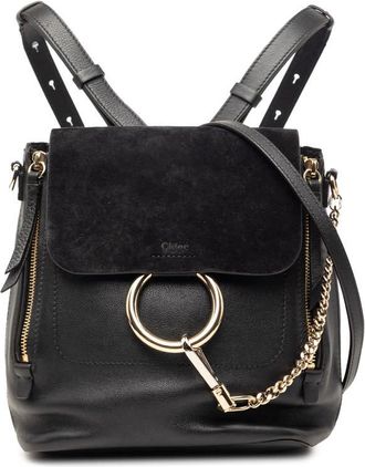 Chlo&eacute; Pre-owned Chloe Medium Calfskin and Suede Faye Backpack Ladies U322XBAF0ACL55EU