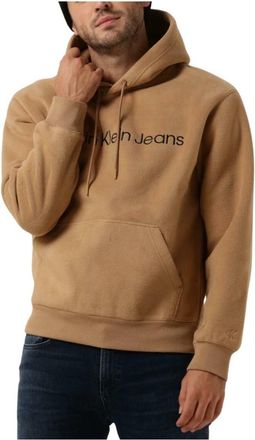 Calvin Klein Heavy Double Face Hoodie - Heren - Hoodies - Bruin - XS - Katoen - Hoodies & sweatvesten