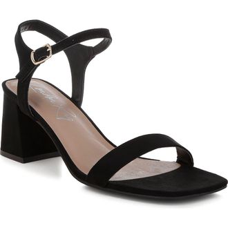 London Rag Akiya Block Heel Sandal in Black at Nordstrom Rack, Size 10