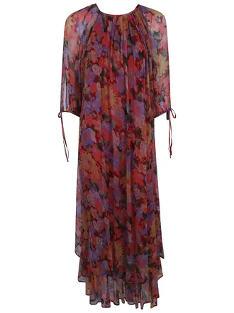 Rixo Dress Floral Red Hayden
