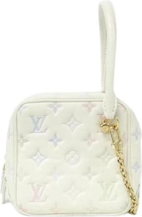Louis Vuitton Pre-owned Square Bag Lamb Bag - Dames - Vintage Mini Tas - Wit - ONE Size - Leer - Vintage
