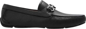 Ferragamo Gancini Appliqu&eacute; Mocassins - Heren - Loafers - Zwart - 41 EU - Leer - Schoenen