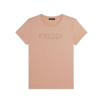 Freddy T-shirt manica corta con logo FREDDY in strass