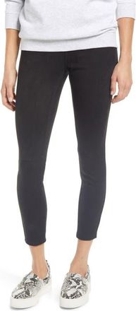 Hue Microsuede Leggings in Black at Nordstrom, Size 2 X