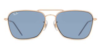 Ray-Ban RBR0102S Caravan Reverse 92023A Mens Sunglasses Gold Size 58