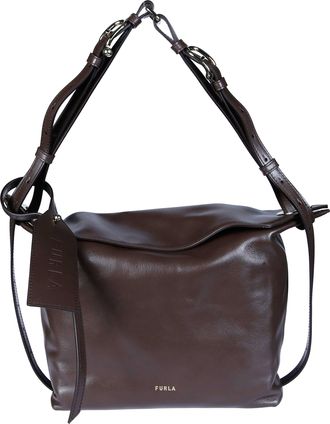 Furla Ginevra M Leather Fold-Over Shoulder Bag