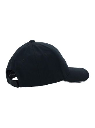 Emporio Armani Mens Baseball Cap Logo Patch Black Cotton Hat