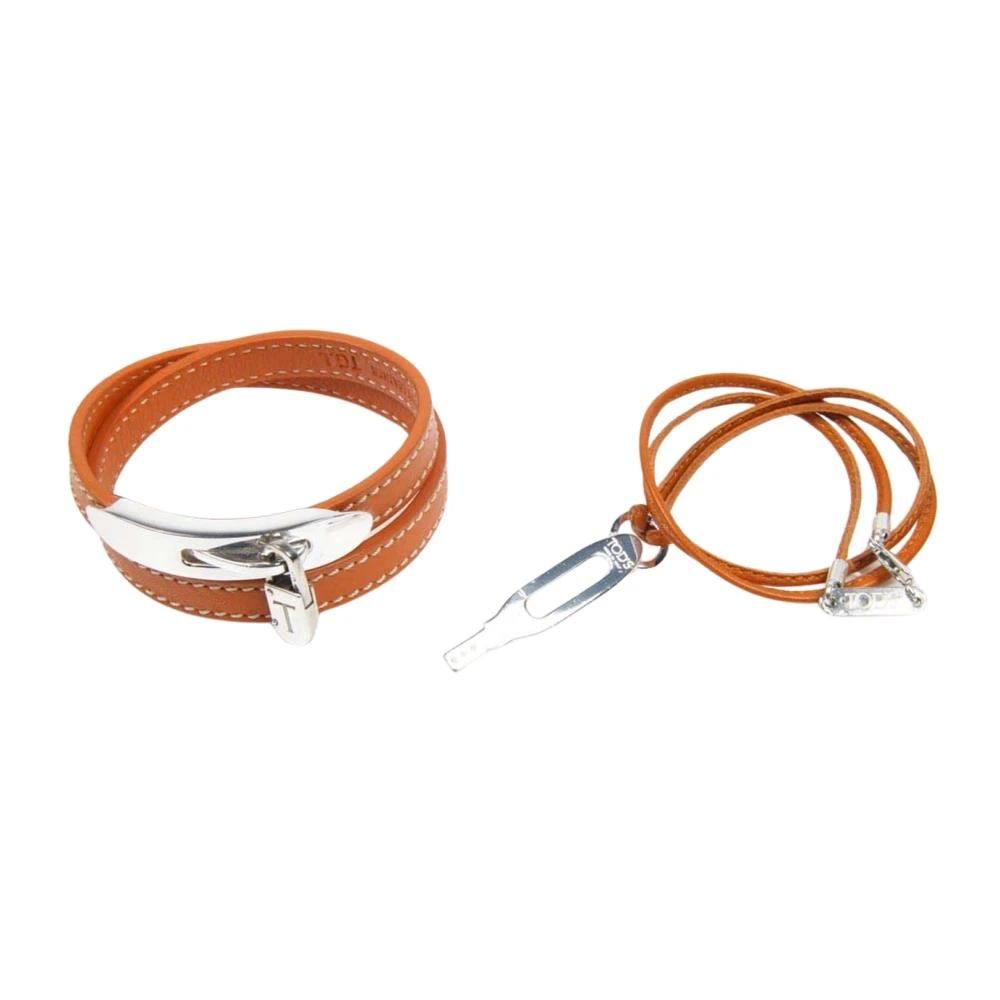 ブレスレット TOD'S ORANGE BRACELET Leather bracelet Tod's Orange in Leather - 28072186
