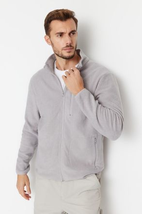 Trendyol MAN Heren Grijs Effen Lang Regular fit Vesten