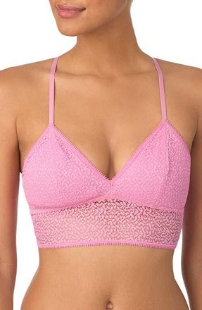 DKNY Modern Lace Longline Bralette in Cashmere Rose at Nordstrom, Size X-Large