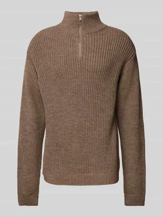 American Vintage American Vintage Troyer mit gerippten Abschlüssen Modell CRASHWAY in Taupe, Größe M