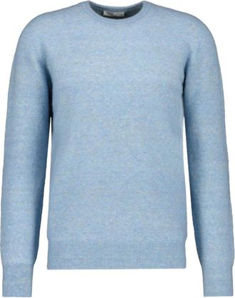 Roberto Collina Trui met merinowol - Heren - Truien - Blauw - Maat: XL Wol