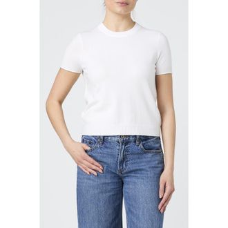 French Connection Crewneck Short Sleeve Sweater in White at Nordstrom Rack, Size X-Large