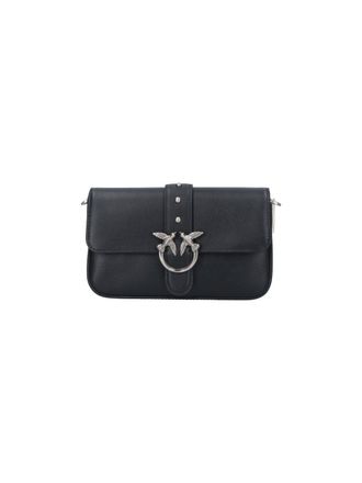 Pinko Black Love Bag Slouchy Leather Bag